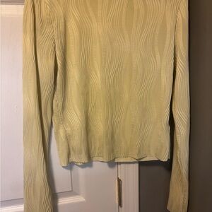 SHEIN pale yellow rippled long sleeve